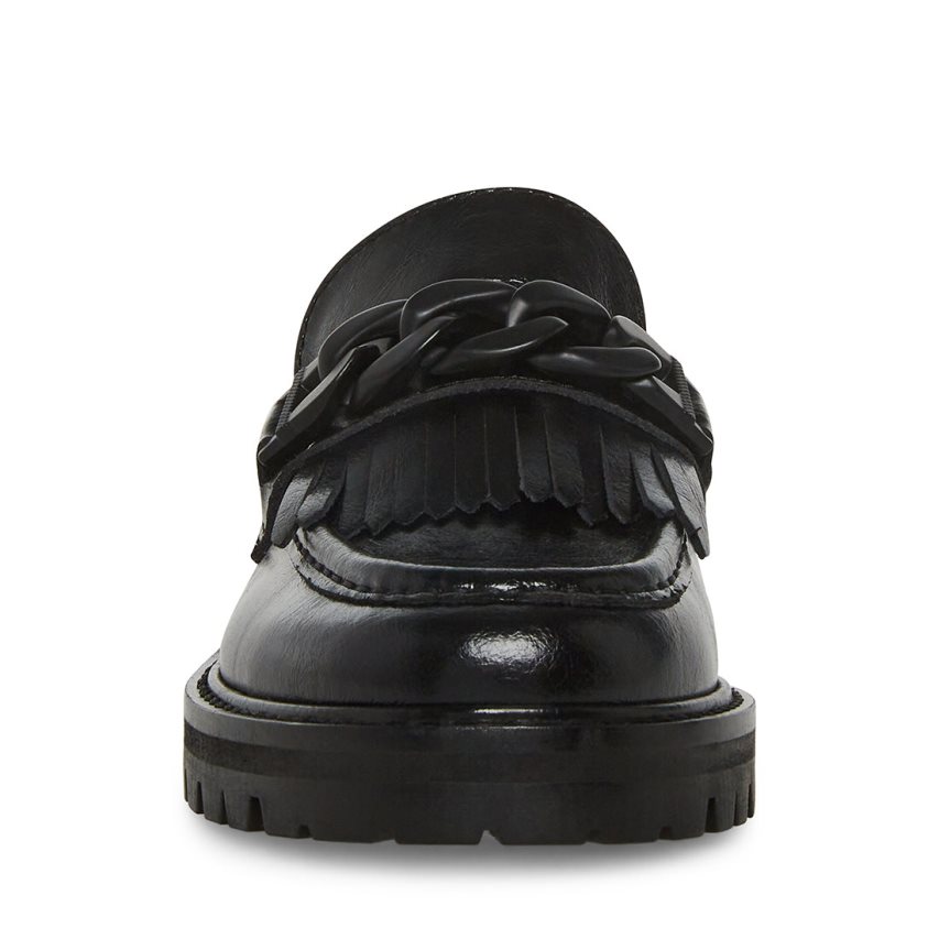 Loafers Steve Madden Malory Cuero Mujer Negras | ES XWS236